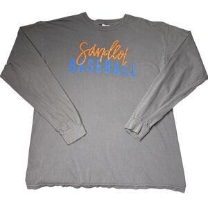 Sandlot Baseball Long Sleeve T-Shirt Mens XL Gray Comfort Colors Movie Fans
